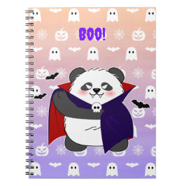 Halloween Cute Baby Panda Dracula Vampire Anteckningsbok