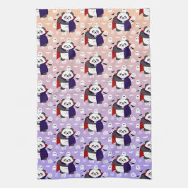 Halloween Cute Baby Panda Dracula Vampire Kökshandduk