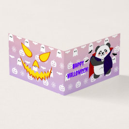 Halloween Cute Baby Panda Dracula Vampire Kort