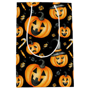 Halloween Cute Black Orange Jack-o-Lantern Candy