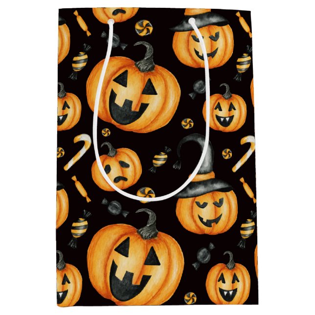 Halloween Cute Black Orange Jack-o-Lantern Candy (Framsidan)