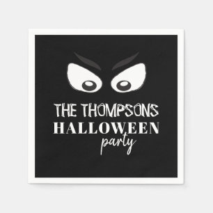 Halloween Cute Black Simple Spooky Ghost Ögon Pappersservett