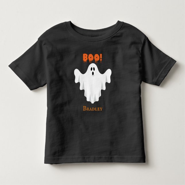 Halloween Cute Boo Ghost Småbarn T Shirt (Framsida)