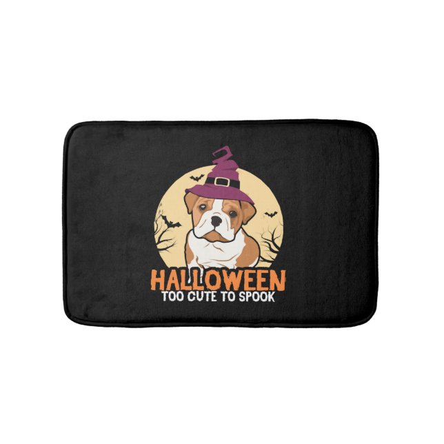 Halloween Cute Bulldog Hund Halloween Costumes Gif Badrumsmatta (Framsidan)