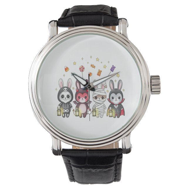 Halloween Cute Bunny Costume Armbandsur (Framsida)