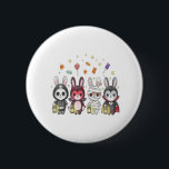 Halloween Cute Bunny Costume Knapp<br><div class="desc">Halloween Cute Bunny Costume</div>