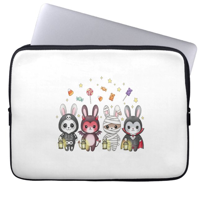 Halloween Cute Bunny Costume Laptop Fodral (Framsidan)