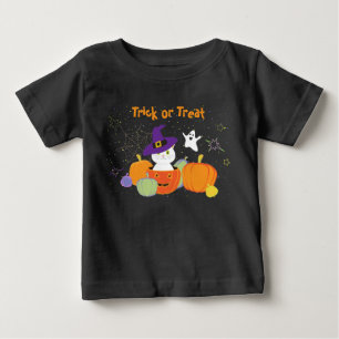 Halloween Cute Cat i Witch Hat T Shirt