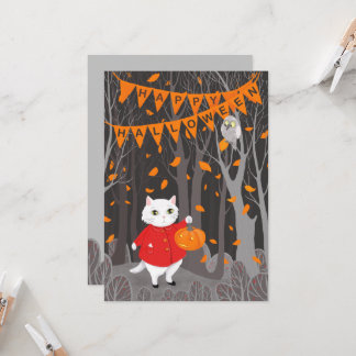 Halloween Cute Cat & Jack-o’ lantern Pumpkin