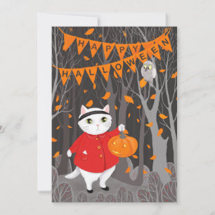 Halloween Cute Cat & Jack-o’ lantern Pumpkin