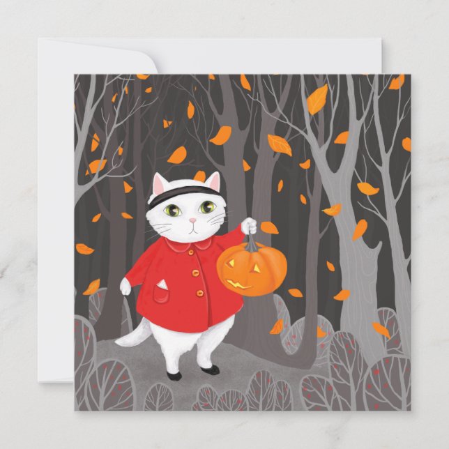 Halloween Cute Cat & Jack-o’ lantern Pumpkin (Framsida)