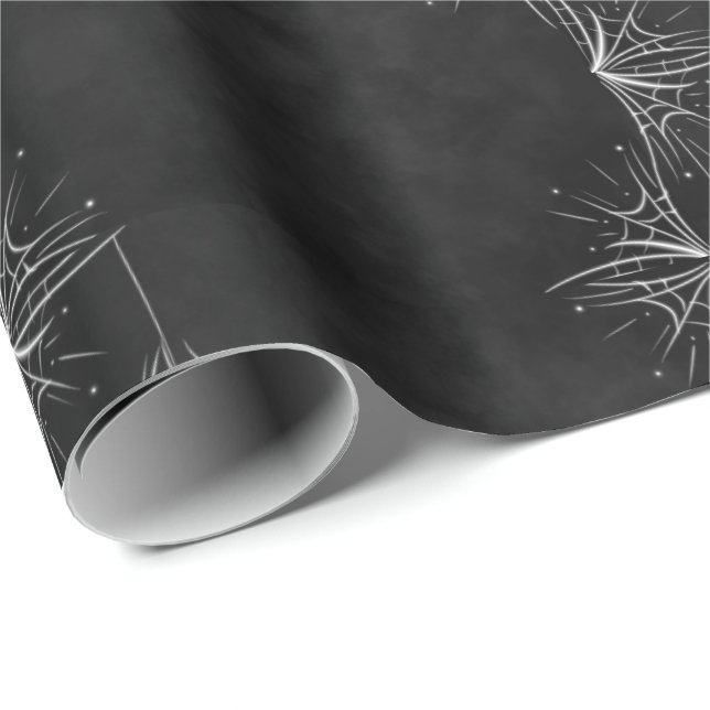 Halloween Cute Chalkboard Spider Thmet Mönster Presentpapper (Rullad Hörn)