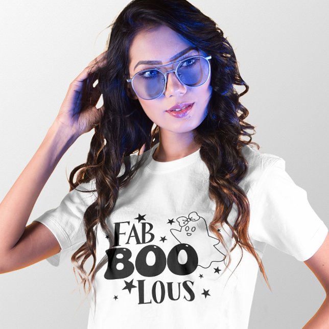 HALLOWEEN CUTE FA-BOOLOUS GHOST T SHIRT (Skapare uppladdad)