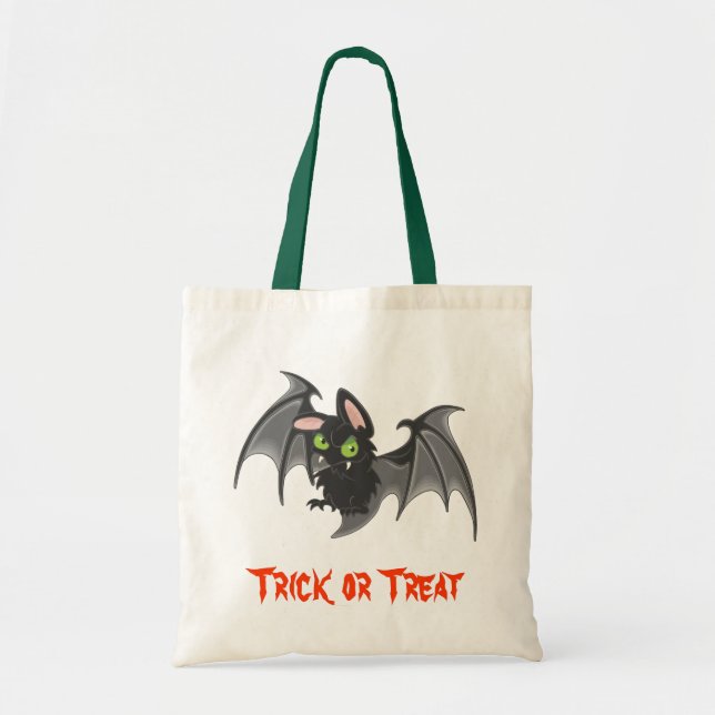 Halloween Cute Fladdermus Bag Tygkasse (Framsidan)