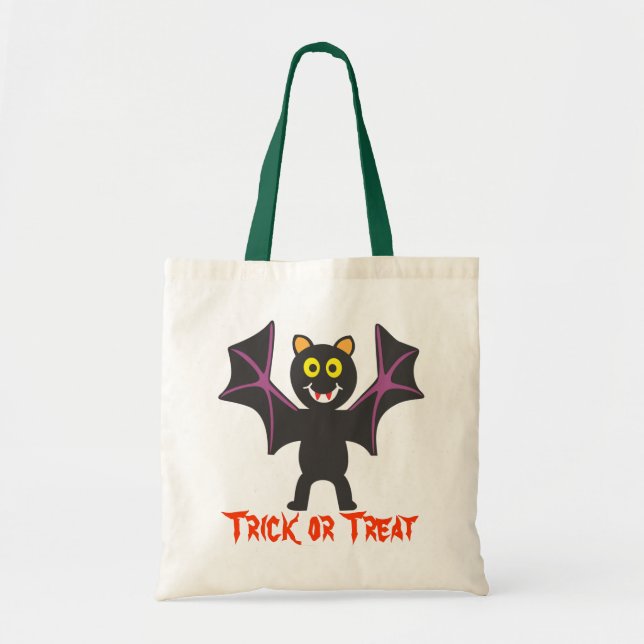Halloween Cute Fladdermus Bag Tygkasse (Framsidan)