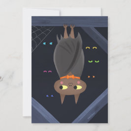 Halloween Cute Fladdermus DIY Blank Inbjudningar