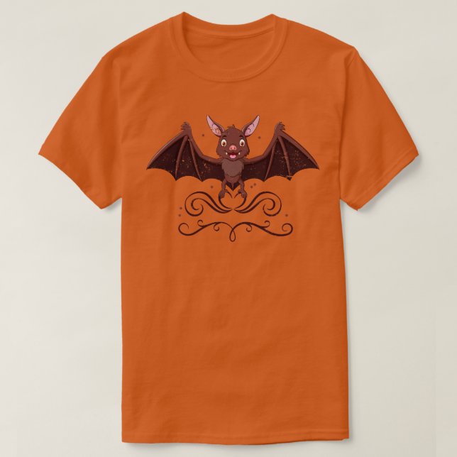 Halloween Cute Fladdermus T Shirt (Design framsida)