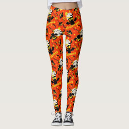 Halloween Cute Flies Fladdermöss Leggings