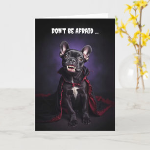 Halloween Cute Fransk Bulldog Frenche Vampire Kort