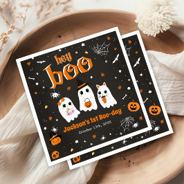 Halloween Cute Ghost 1:a Birthday Spooktacular Pappersservett