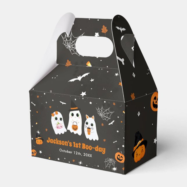 Halloween Cute Ghost 1:a Birthday Spooktacular Presentaskar (Framsidan Sidan)