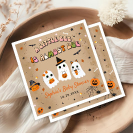 Halloween Cute Ghost Baby Shower Pappersservett
