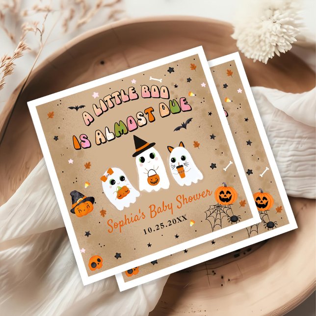 Halloween Cute Ghost Baby Shower Pappersservett (Skapare uppladdad)