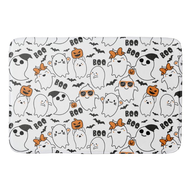 Halloween Cute Ghost Bath Mat Badrumsmatta (Framsidan)