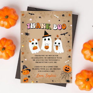 Halloween Cute Ghost Birthday Tack Kort