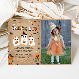 Halloween Cute Ghost Birthday Tack Kort