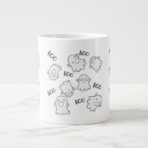 Halloween Cute Ghost Boo Mönster Jumbo Mugg