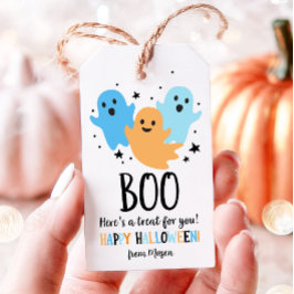 Halloween Cute Ghost Favor Tags Boo Treat Birthday Presentetikett