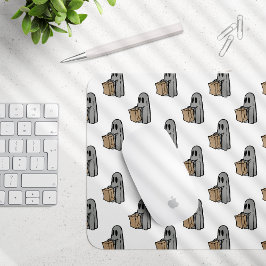 Halloween, Cute Ghost Grått, Bus eller godis, Boo Musmatta