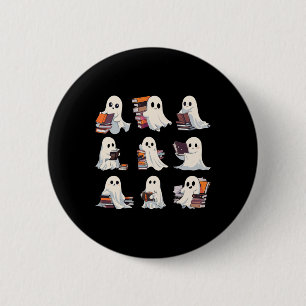 Halloween Cute Ghost läser mer Bokar Spooky Boo Te Knapp