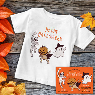 Halloween Cute Ghost, mamma, Pumpkin Monster T Shirt