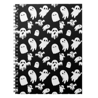 Halloween Cute Ghost Mönster Anteckningsbok