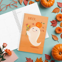 Halloween Cute Ghost och Flowers