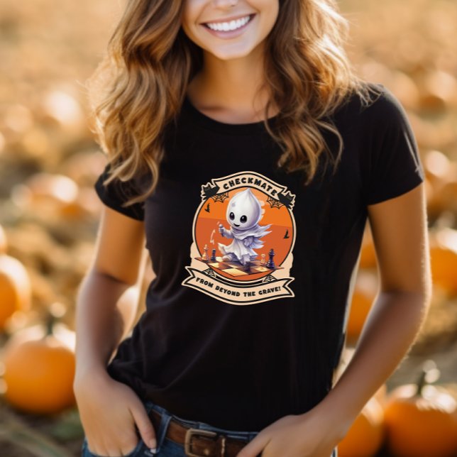 Halloween Cute Ghost spelar schess Checkmate T Shirt (Skapare uppladdad)