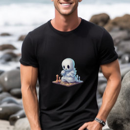 Halloween Cute Ghost spelar schess T Shirt