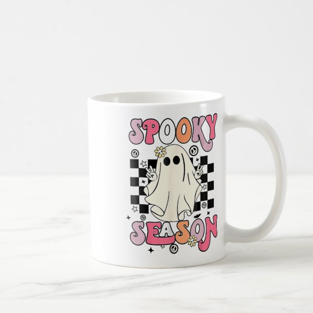 Halloween Cute Ghost Spooky Season Kaffemugg (Höger)