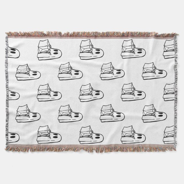 Halloween, Cute Ghost White, Bus eller godis, Boo Filt (Framsidan)