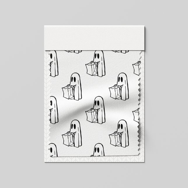 Halloween, Cute Ghost White, Bus eller godis, Boo Tyg (Skapare uppladdad)
