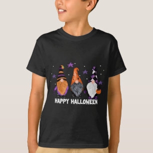 Halloween Cute Gnomes Pumpkin Cat Fall Pajamas T Shirt