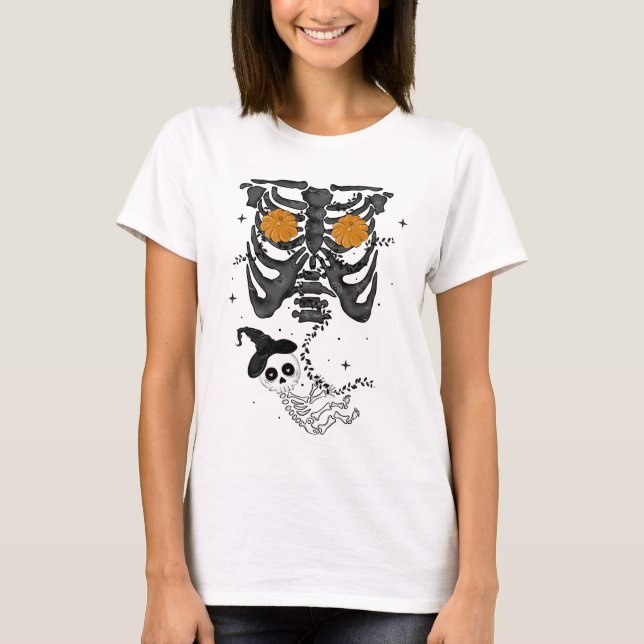 Halloween Cute Gravid T Shirt (Framsida)