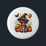 Halloween Cute Highland Cow Knapp<br><div class="desc">Halloween Cute Highland Cow</div>