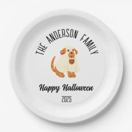 Halloween Cute Hund Ghost Costume Personlig Namn