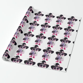 Halloween Cute Little Dam Ghost med kaffe Presentpapper
