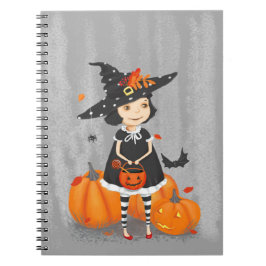 Halloween Cute Little Witch Anteckningsbok