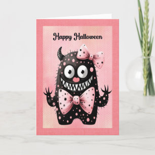 Halloween Cute Monster Card-för barn Tack Kort