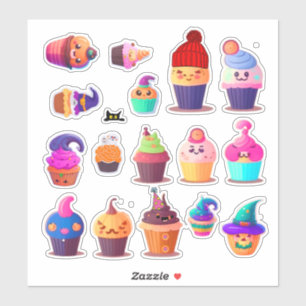 Halloween Cute Muffinss Sticker Lakan Klistermärken